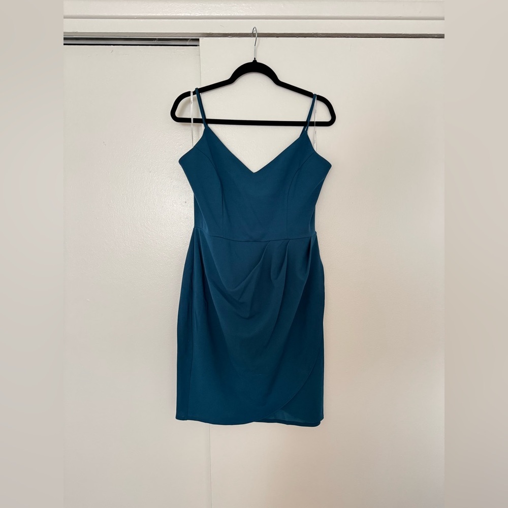 Lulu's Teal Spaghetti Strap Dress